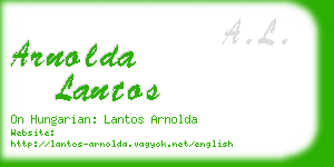 arnolda lantos business card